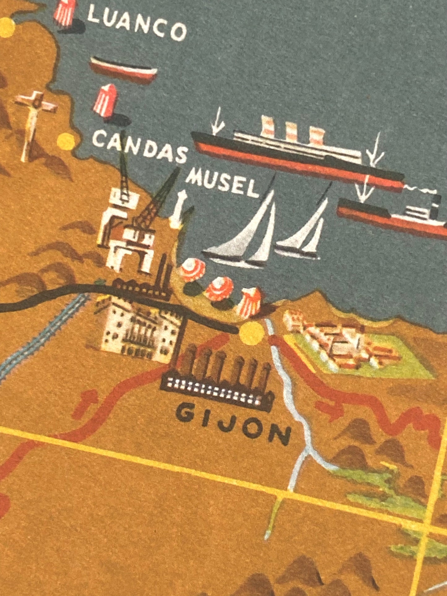 Mapa de Asturias, 1951, Luis del Fresno.