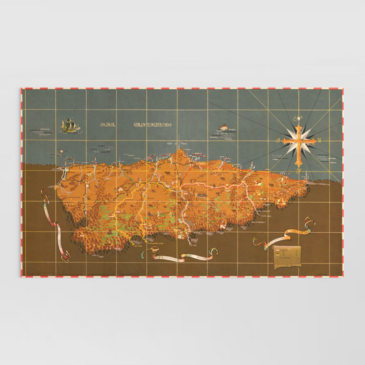 Mapa de Asturias, 1951, Luis del Fresno.