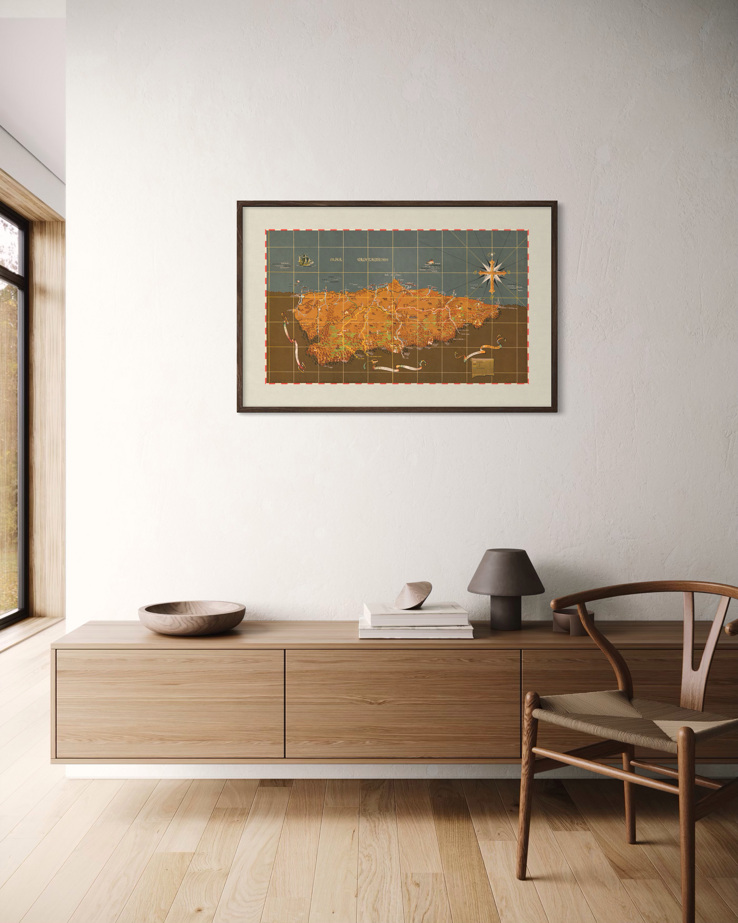 Mapa de Asturias, 1951, Luis del Fresno.
